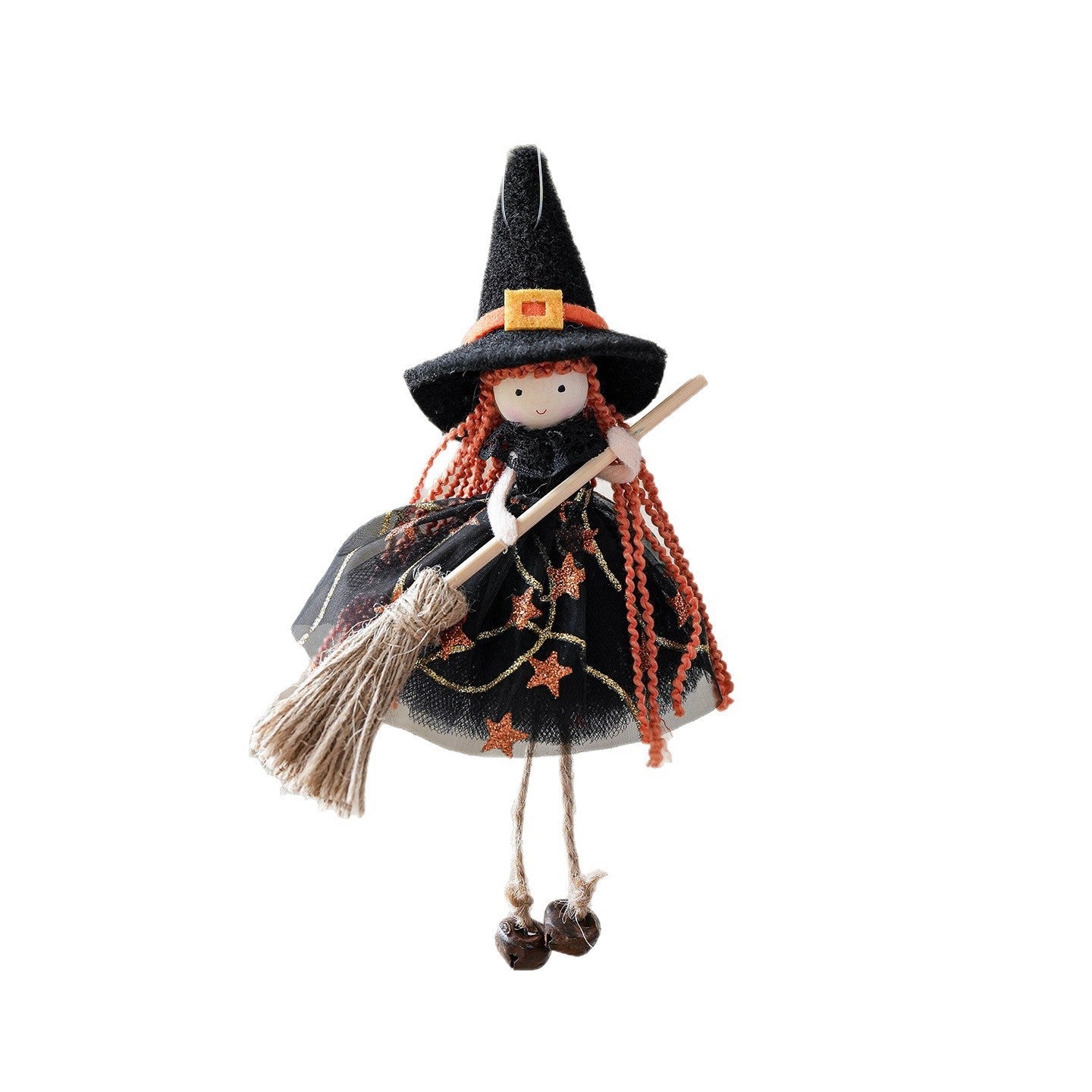 Halloween Mesh Broom Girl Angel Christmas Tree Pendant Bests Sale