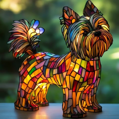LED Small Night Lamp Art Animal Statue Creative Home Desktop Decoration Coffee Jasper