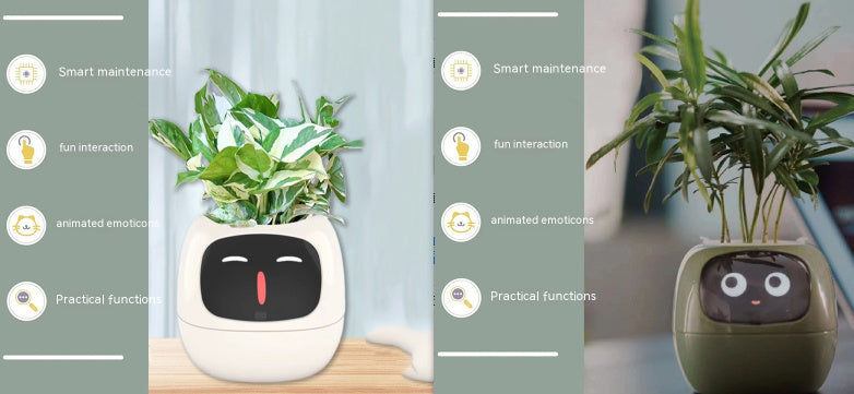 Smart Planter Endless Fun Over 49 Rich Expressions 7 Smart Sensors And AI Chips Make Raising Plants Easy And Fun Coffee Jasper