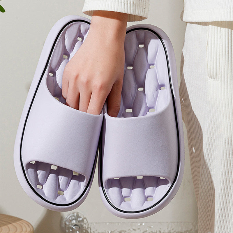 Non-slip Design Bathroom Slippers Home Summer Thick Sole Floor Bedroom House Shoes For Women Men - Bests Sale