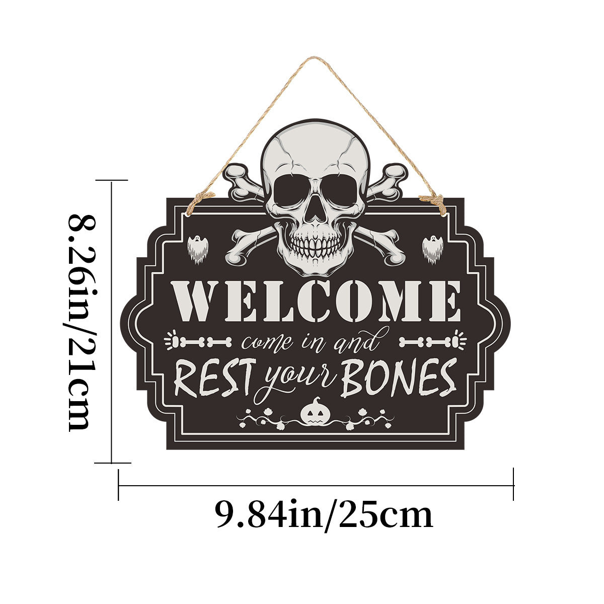 Imitation Wooden Doorplate Ghost Festival Haunted House Horror Atmosphere Decoration - Bests Sale