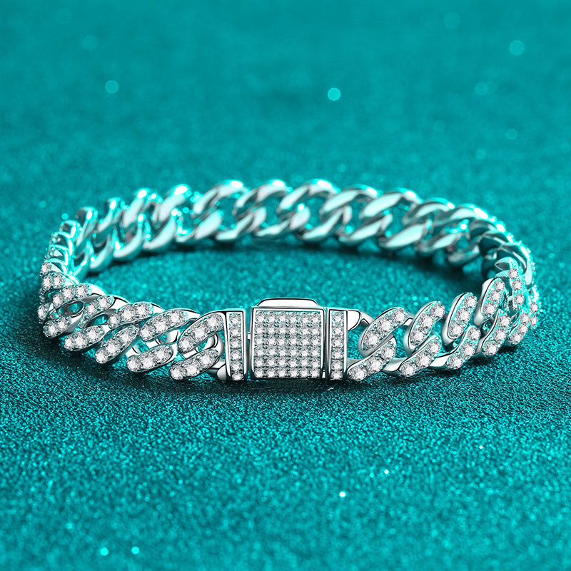 Cuban Link Chain Moissanite Bracelet - Bests Sale