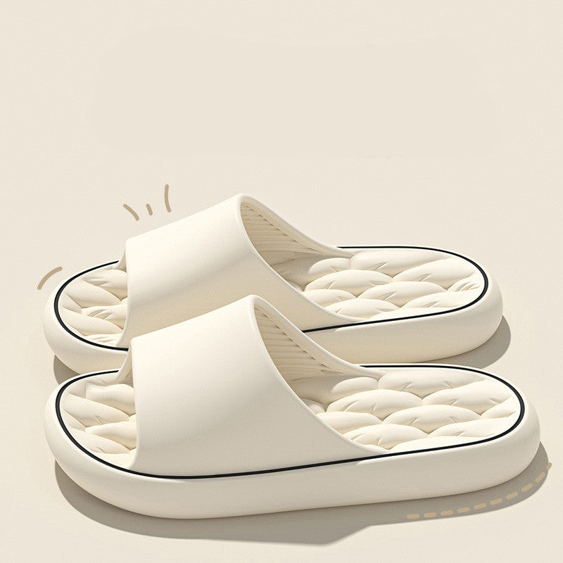 Non-slip Design Bathroom Slippers Home Summer Thick Sole Floor Bedroom House Shoes For Women Men - Bests Sale