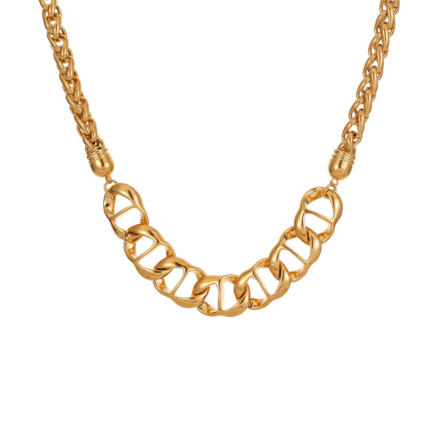 Stainless Steel Necklace, Gold Plated, No Fading, All-matching - Bests Sale