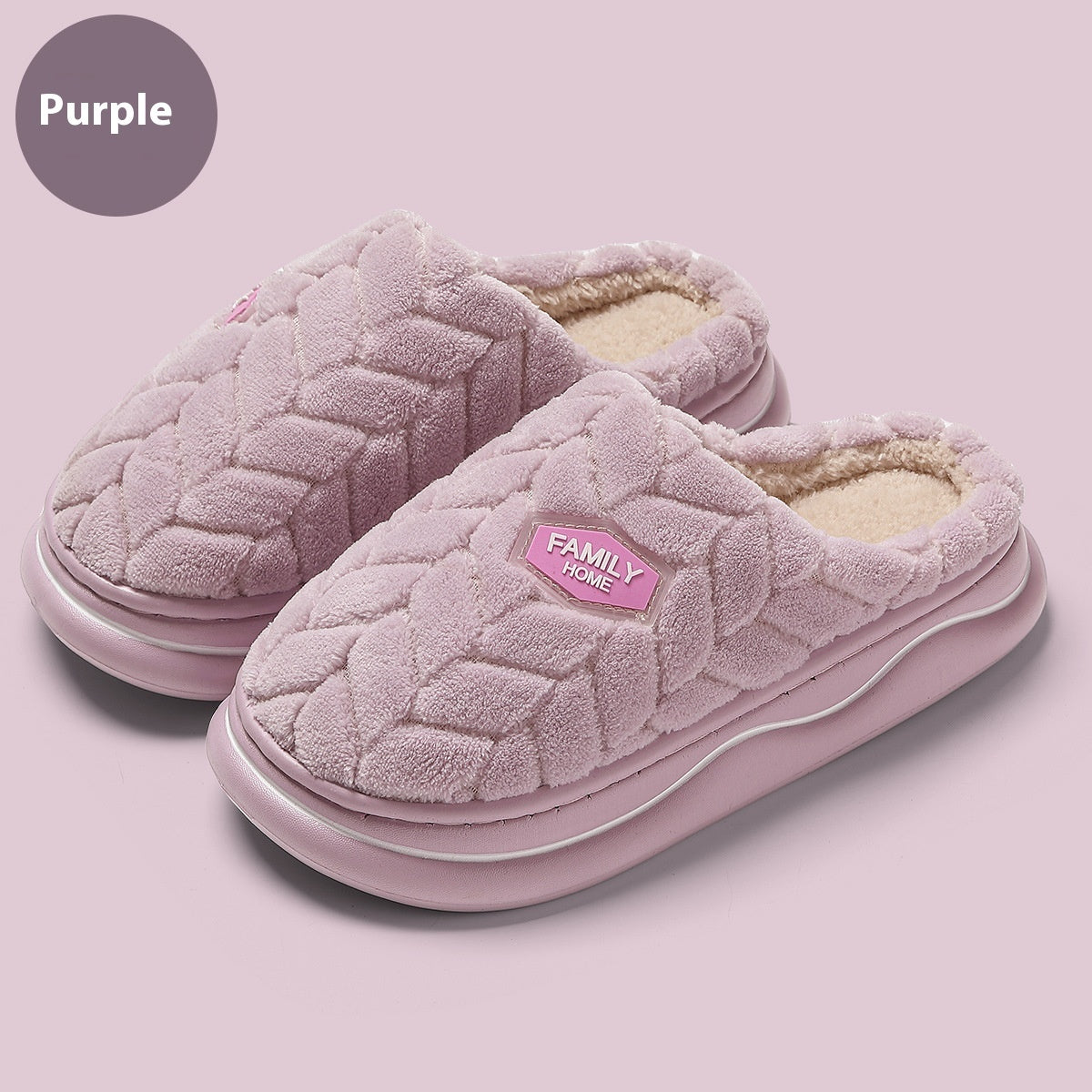 Thick Bottom Non-stinky Feet Home Indoor Non-slip Winter Fluffy Slippers - Bests Sale