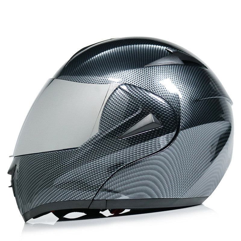 Motorcycle Uncovered Helmet Carbon Fiber Double Mirror Electric Bike Helmet Men and Women - Bests Sale