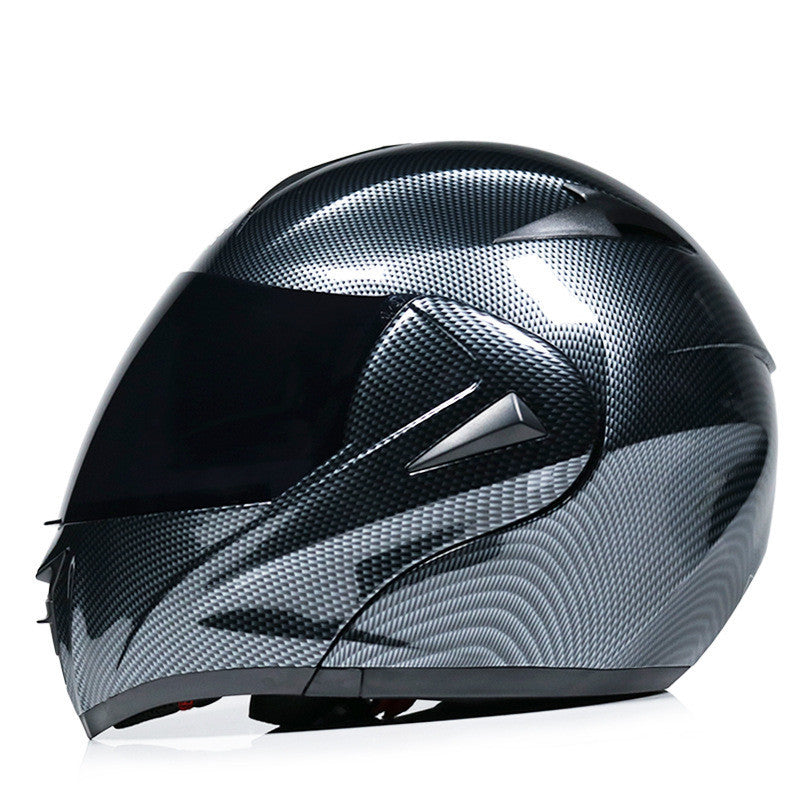 Motorcycle Uncovered Helmet Carbon Fiber Double Mirror Electric Bike Helmet Men and Women - Bests Sale