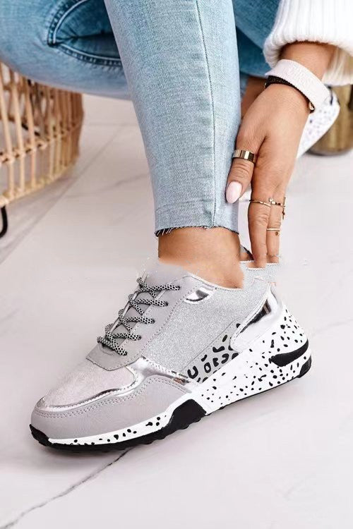 Women Sneakers Lace-Up Platform Sports Shoes - Bests Sale