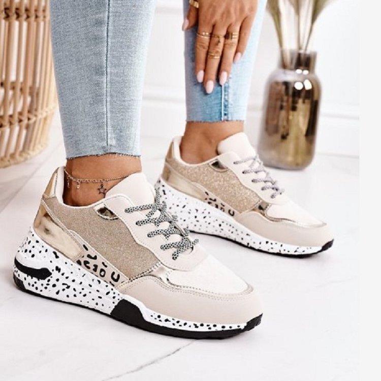 Sneakers Platform Wedge Heel Casual Shoes Lace-up Mesh Sneakers - Bests Sale