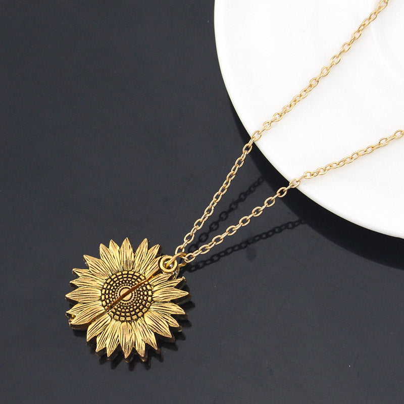 You Are My Sunshine Sunflower Necklace Women Men - Bests Sale