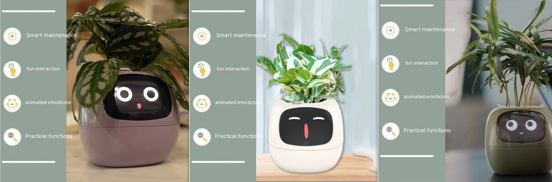 Smart Planter Endless Fun Over 49 Rich Expressions 7 Smart Sensors And AI Chips Make Raising Plants Easy And Fun Coffee Jasper