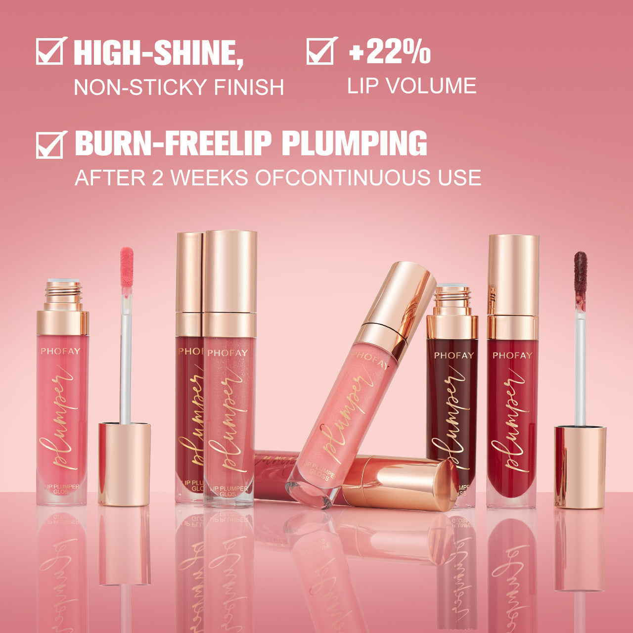 PHOFAY Shiny Lip Plumper Gloss - Bests Sale