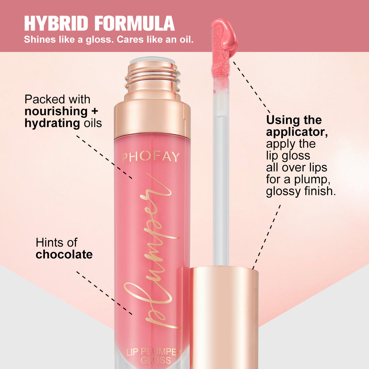 PHOFAY Shiny Lip Plumper Gloss - Bests Sale