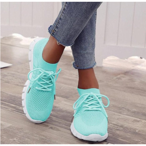 Women's Breathable Sneaker High-cut Lace-up Platform Casual Shoes - Bests Sale