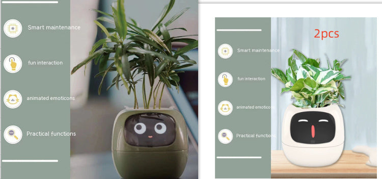 Smart Planter Endless Fun Over 49 Rich Expressions 7 Smart Sensors And AI Chips Make Raising Plants Easy And Fun Coffee Jasper