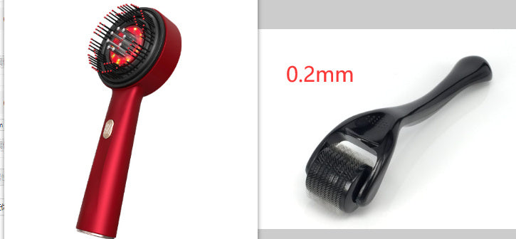 Electric Massage Comb Home Scalp Drain Comb Red Light Anti-slip Hair Care Multi-functional Massage Comb Coffee Jasper