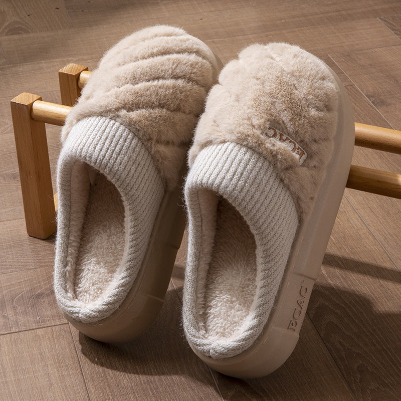 Women's Cotton Slippers Indoor Non-slip Thick-soled Cotton Slippers Cotton Slippers - Bests Sale