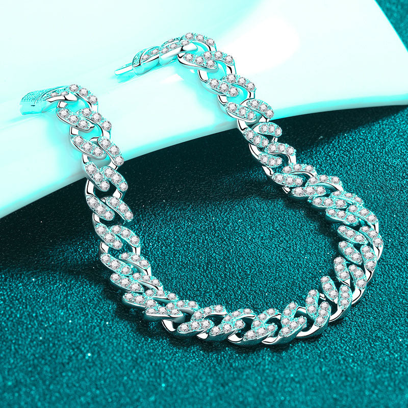 Cuban Link Chain Moissanite Bracelet - Bests Sale