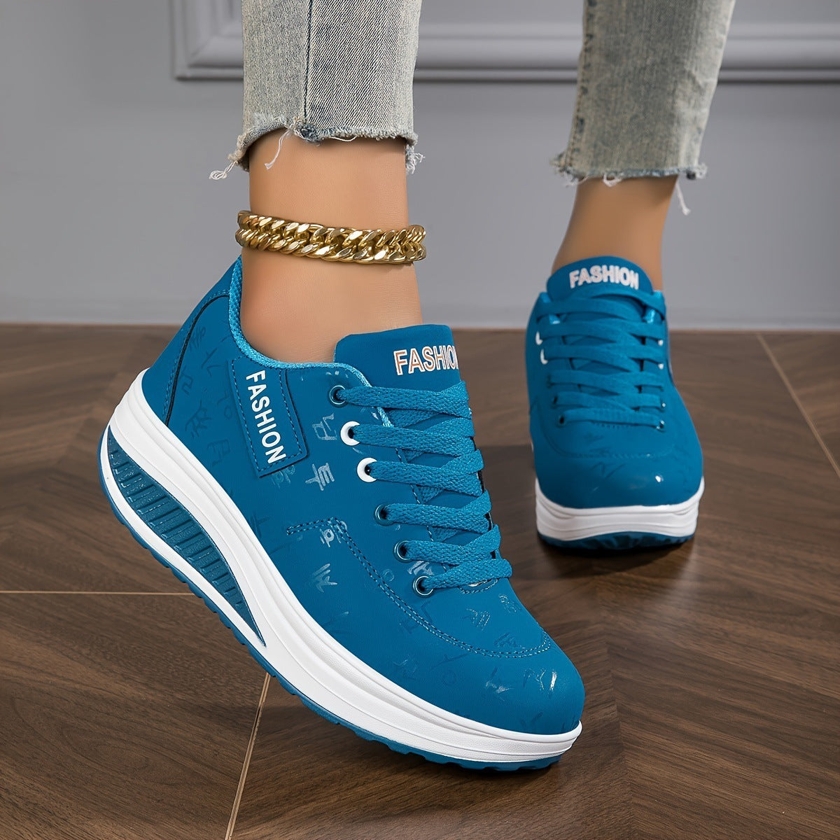 Casual Comfortable Low Top Platform Sneakers - Bests Sale