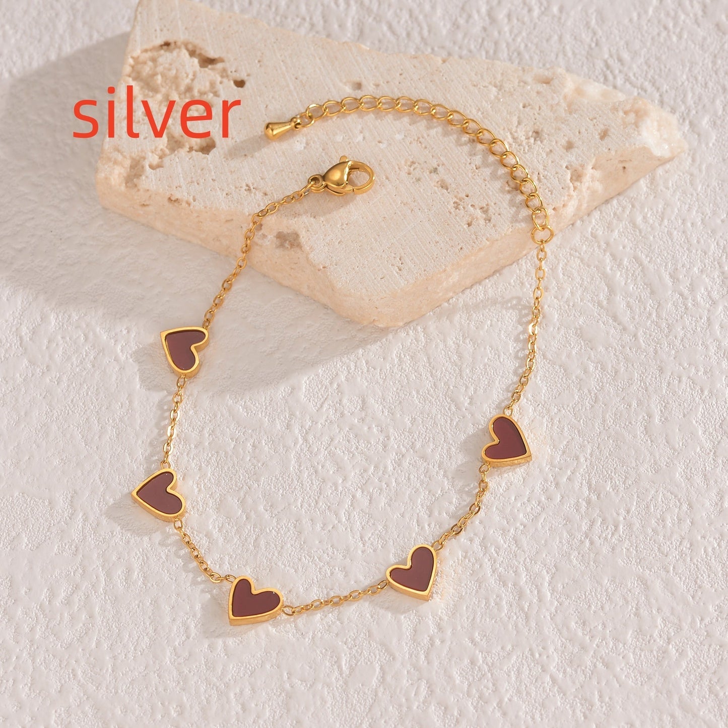 Ins Love Bracelet Stainless Steel Dripping Heart Bracelet Fashion Valentine's Day Jewelry Gift Bests Sale