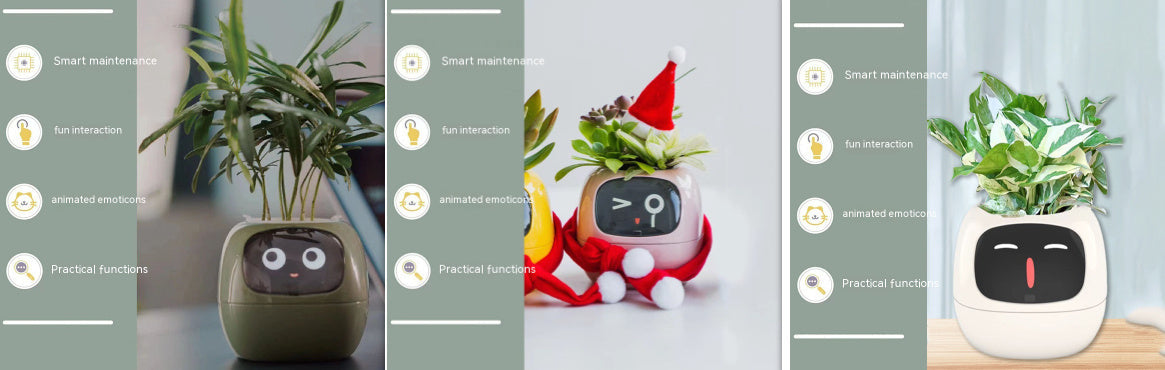 Smart Planter Endless Fun Over 49 Rich Expressions 7 Smart Sensors And AI Chips Make Raising Plants Easy And Fun Coffee Jasper