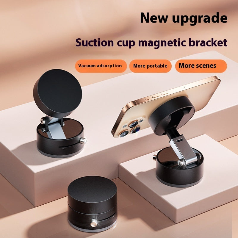 Foldable Magnetic Vacuum Car Phone Holder Foldable Suction Cup With Suction Cup Hands-Free Navigation For Smart Phone Coffee Jasper