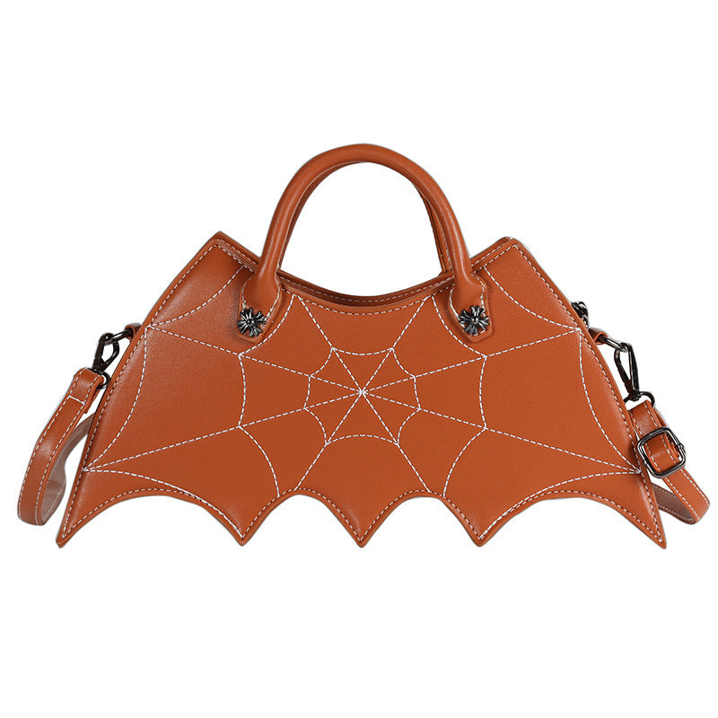 Halloween Spider Web Shape Shoulder Bags Personality Batgirl Tide Pu Handbags Fashoin Messenger Crossbody Bag - Bests Sale