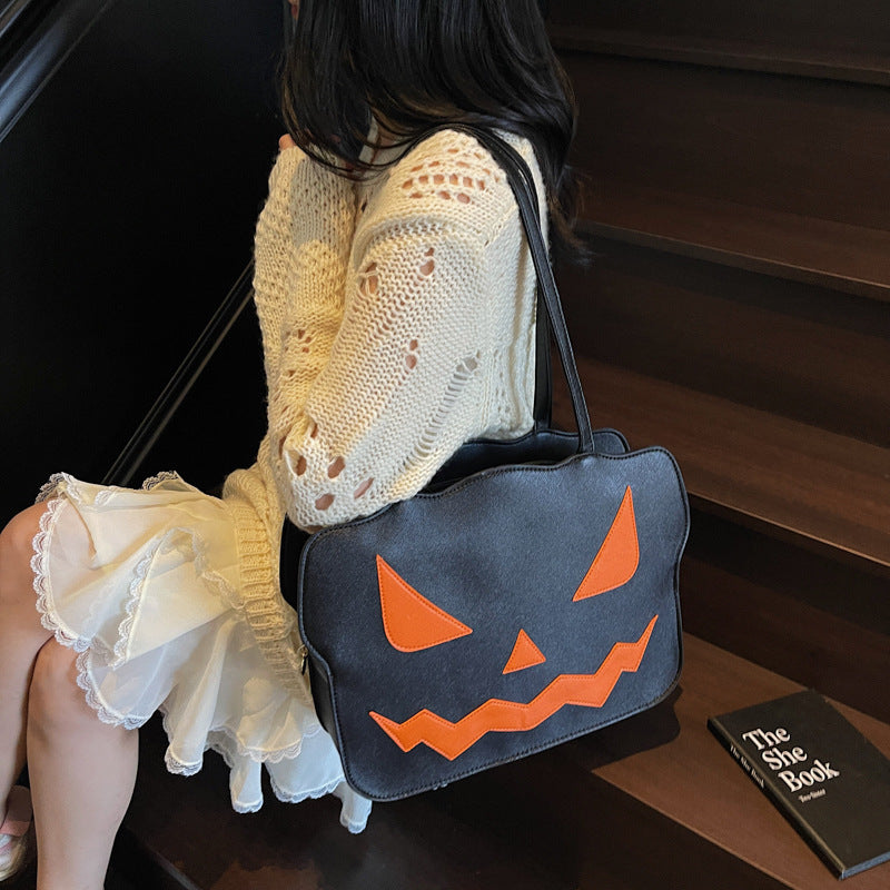 Women's Fashion Halloween Pumpkin Shoulder Messenger Bag - Bests Sale