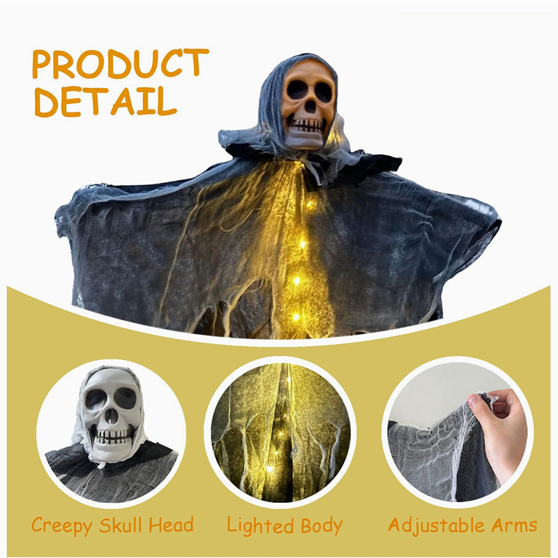 Halloween Decorations Horror Hanging Ghost Skull Skeleton Prop Perfect For Home Outdoor Yard Party Supplies Festival Decorations - Bests Sale