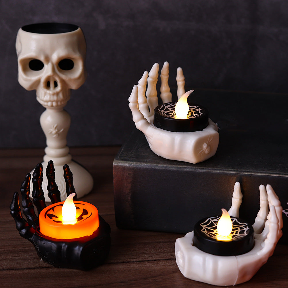 Halloween Small Night Lamp LED Electronic Luminous Decorative Palm Candle Light Bests Sale