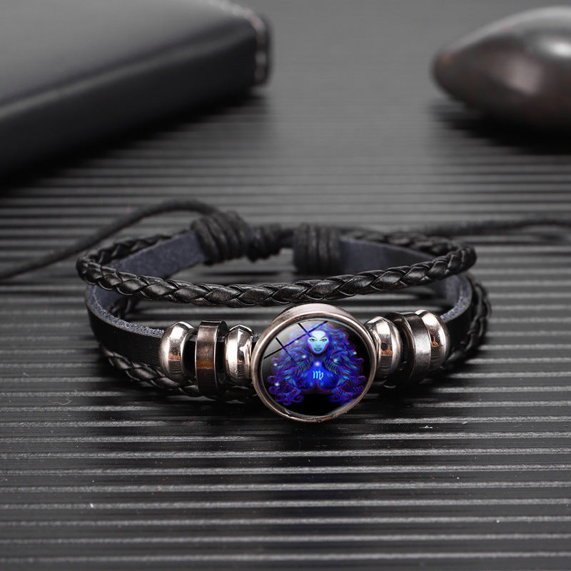 Zodiac Constellation Bracelet Braided Design Bracelet For Men Women Kids - Bests Sale