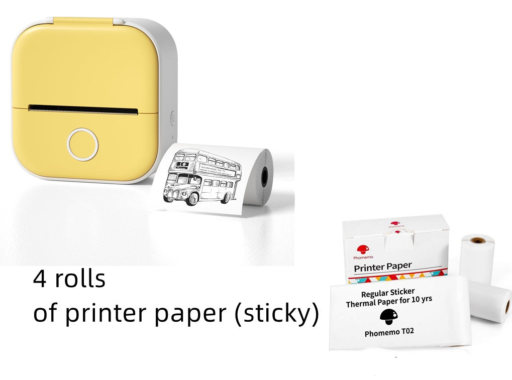 Portable Mini Thermal Label Printer Home Photo Printer Student Wrong Question Printer Bluetooth-compatible Mini Label Printer Price Tag Coffee Jasper