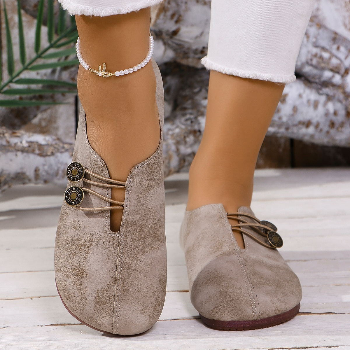 Ins Square Toe Slip-on Sandals Summer Fashion Soft Flat Shoes For Women - Bests Sale