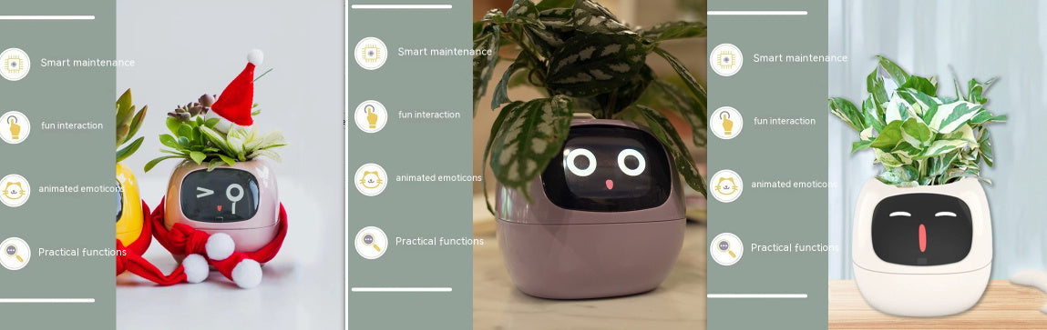 Smart Planter Endless Fun Over 49 Rich Expressions 7 Smart Sensors And AI Chips Make Raising Plants Easy And Fun Coffee Jasper