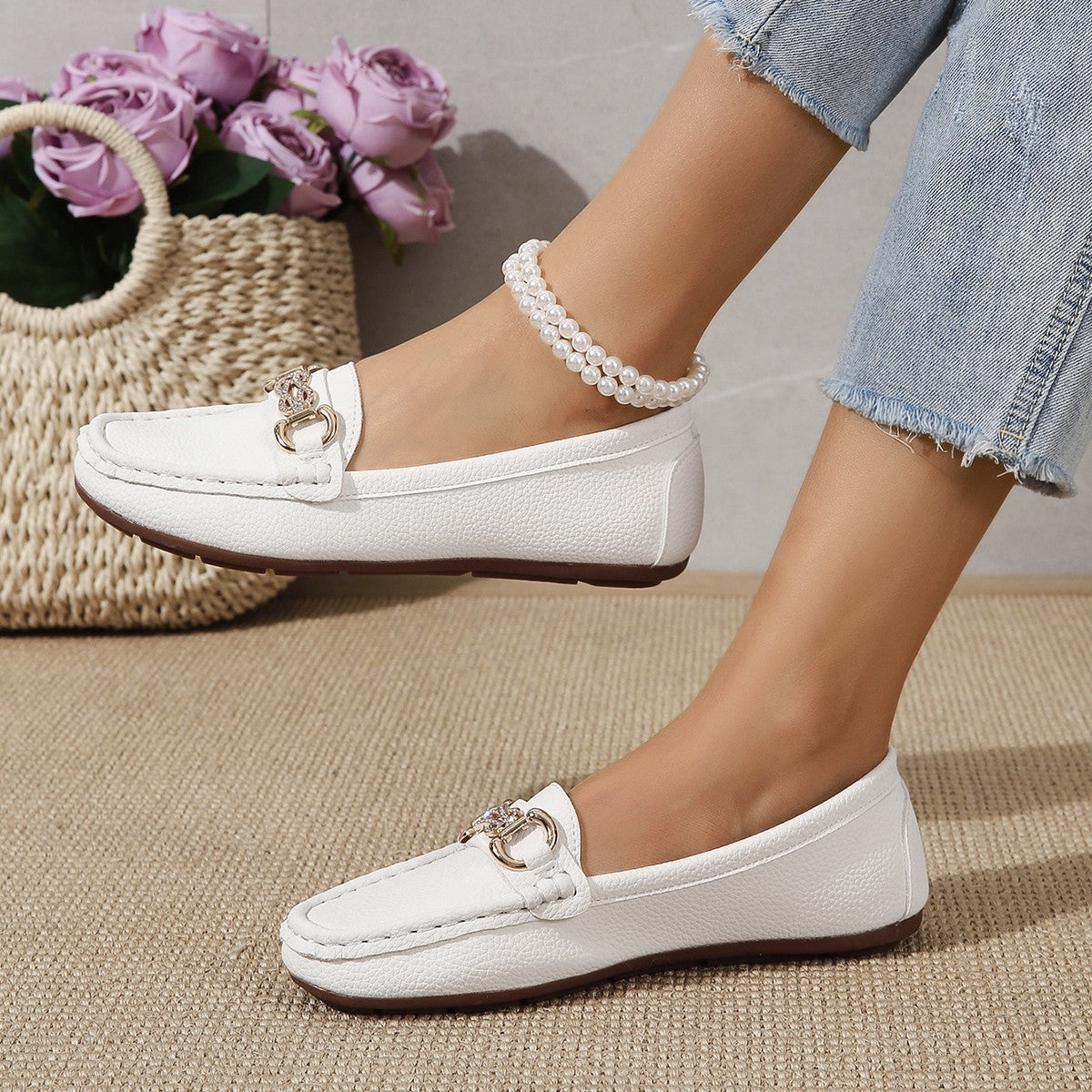 Women's Chain Slip-on Lofter Casual Outdoor Flat Shoes - Bests Sale