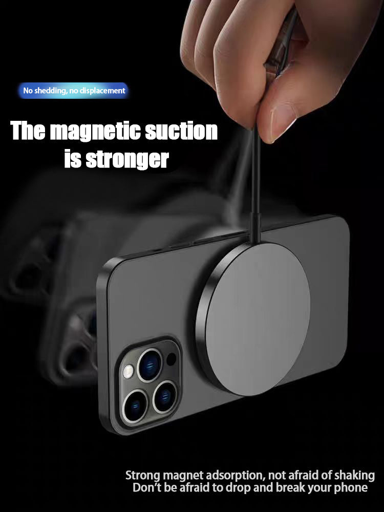 The Qi Wireless Charger 15w Magnetic Wireless Fast Charging Is Suitable For 12, 13, 14, 15 And 16 Mobile Phone Models Coffee Jasper