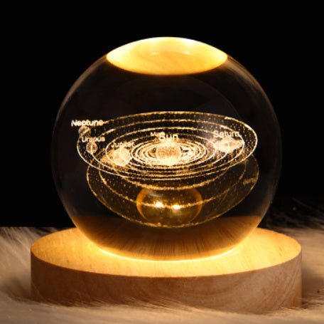 Luminous Crystal Ball Projection Ambience Light Coffee Jasper