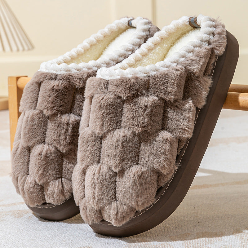 Women's Indoor Non-slip Thick Bottom And Warm Keeping Cotton Slippers - Bests Sale