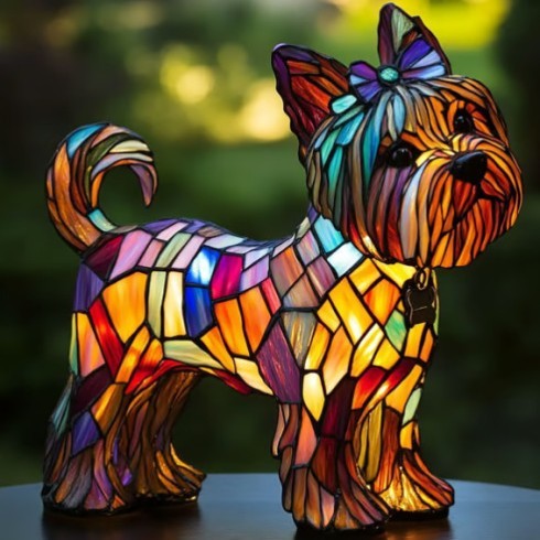LED Small Night Lamp Art Animal Statue Creative Home Desktop Decoration Coffee Jasper