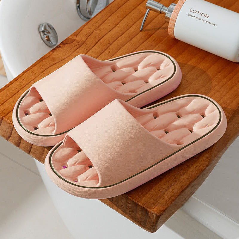 Non-slip Design Bathroom Slippers Home Summer Thick Sole Floor Bedroom House Shoes For Women Men - Bests Sale