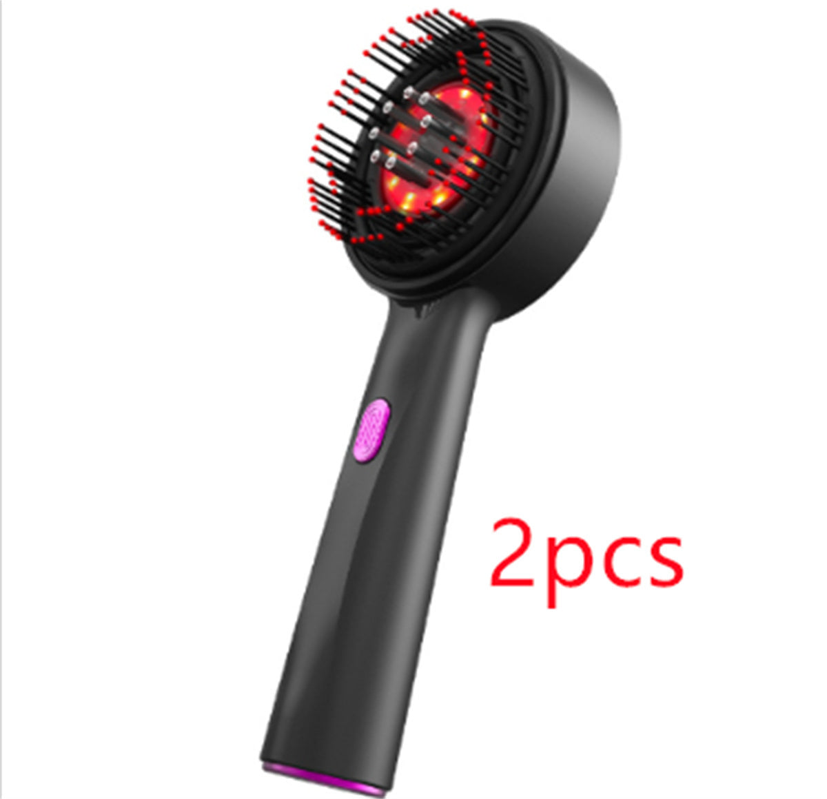 Electric Massage Comb Home Scalp Drain Comb Red Light Anti-slip Hair Care Multi-functional Massage Comb Coffee Jasper