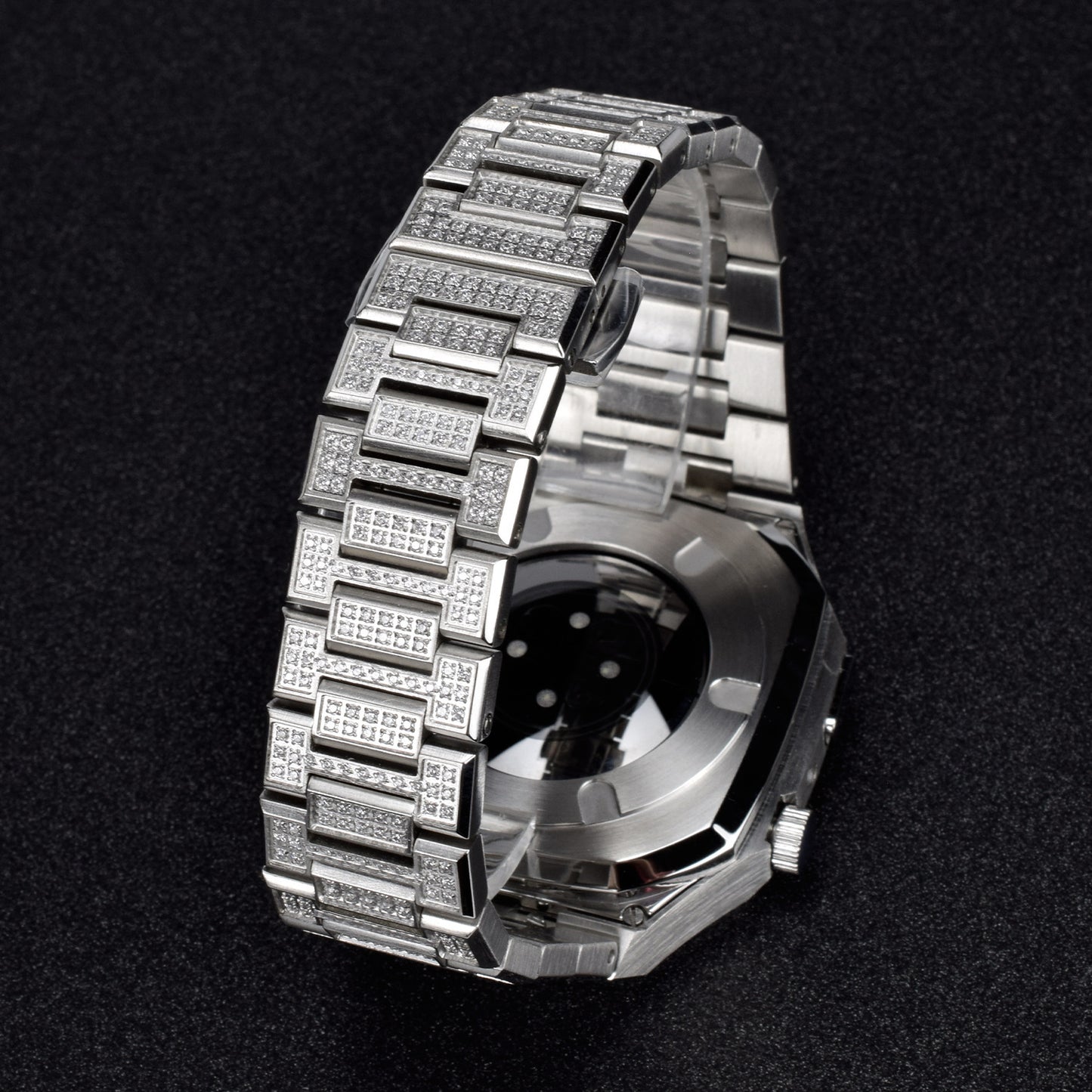 Stainless Steel Full Diamond Modified Watch Protective Case - Bests Sale