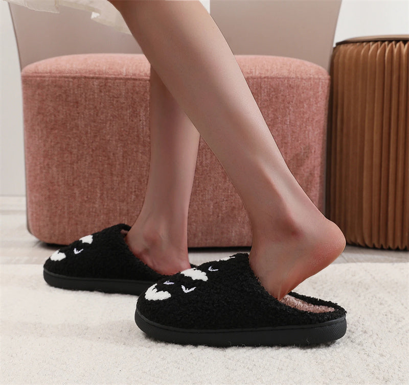 Funny Bat Slipper Halloween Pumpkin Flat Indoor House Shoes For Women Men Soft Plush Cozy Horror Fashion Halloween Gifts Bests Sale
