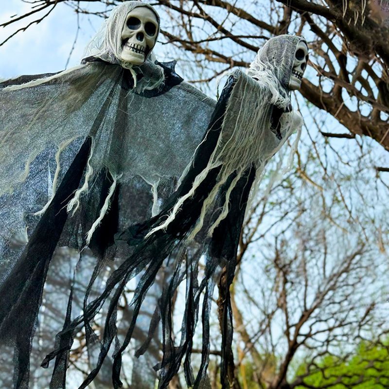 Halloween Decorations Horror Hanging Ghost Skull Skeleton Prop Perfect For Home Outdoor Yard Party Supplies Festival Decorations - Bests Sale