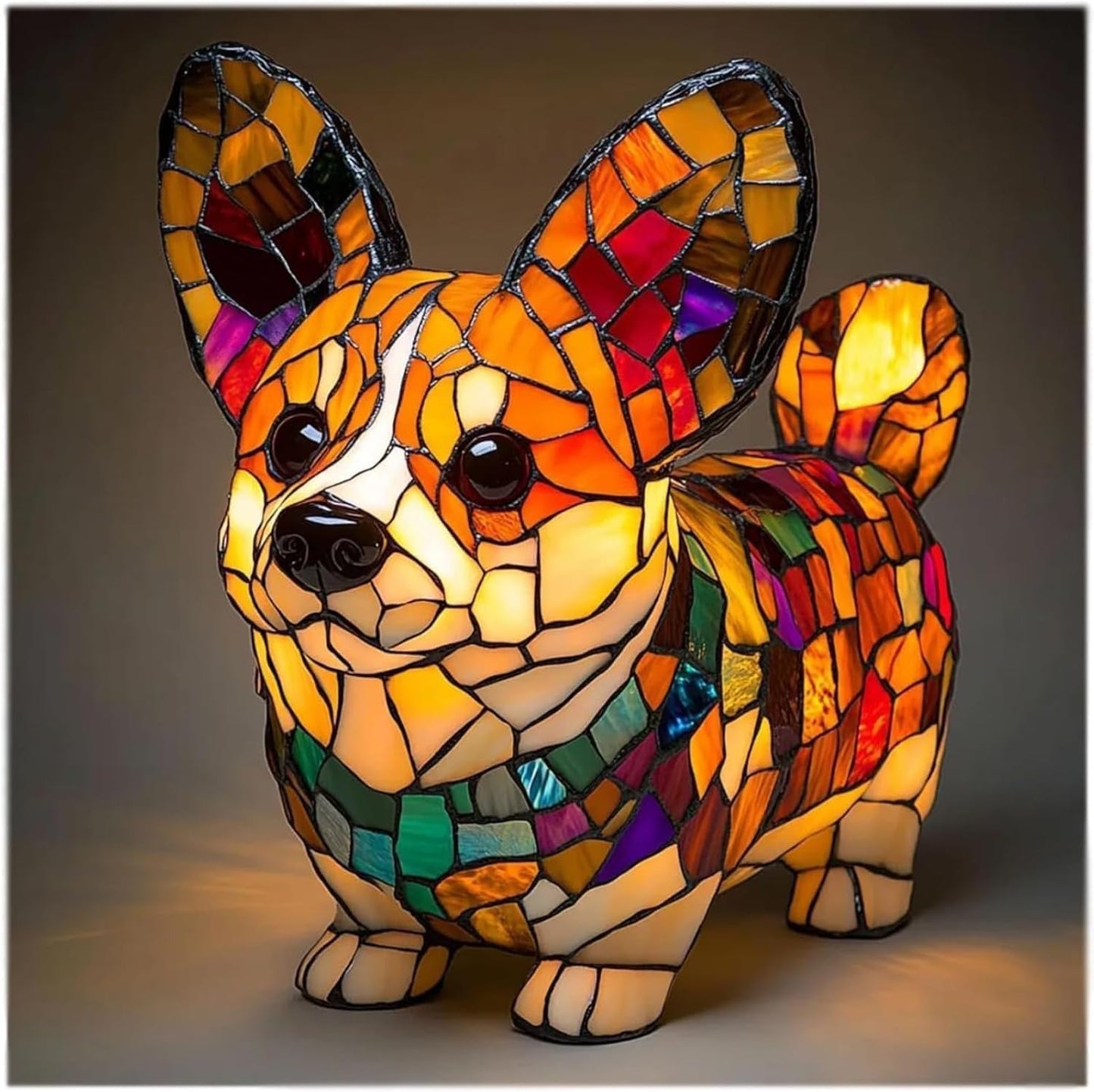 LED Small Night Lamp Art Animal Statue Creative Home Desktop Decoration Coffee Jasper