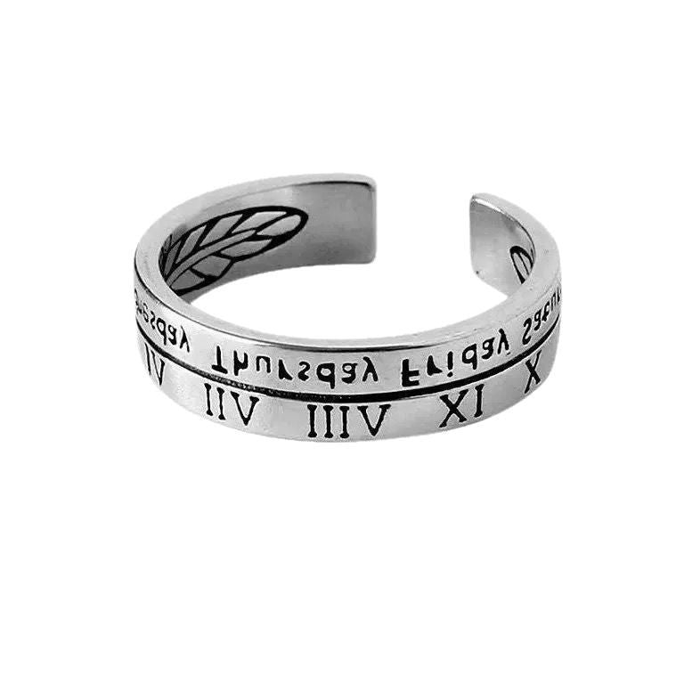 Retro Retro Roman Numerals Three-piece Ring Set Women - Bests Sale
