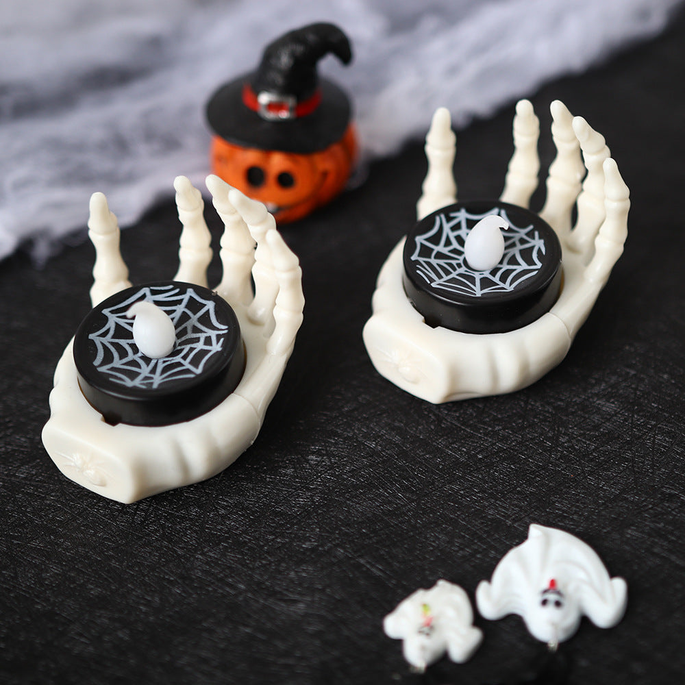 Halloween Small Night Lamp LED Electronic Luminous Decorative Palm Candle Light Bests Sale