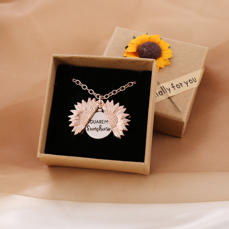 You Are My Sunshine Sunflower Necklace Women Men - Bests Sale