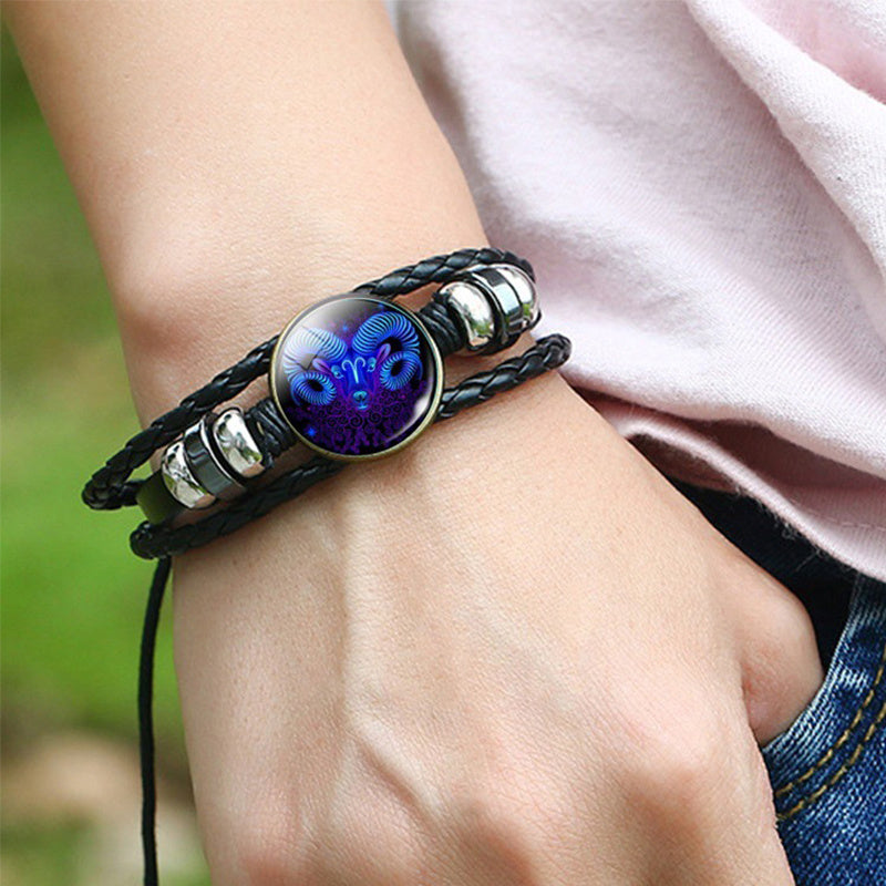 Zodiac Constellation Bracelet Braided Design Bracelet For Men Women Kids - Bests Sale