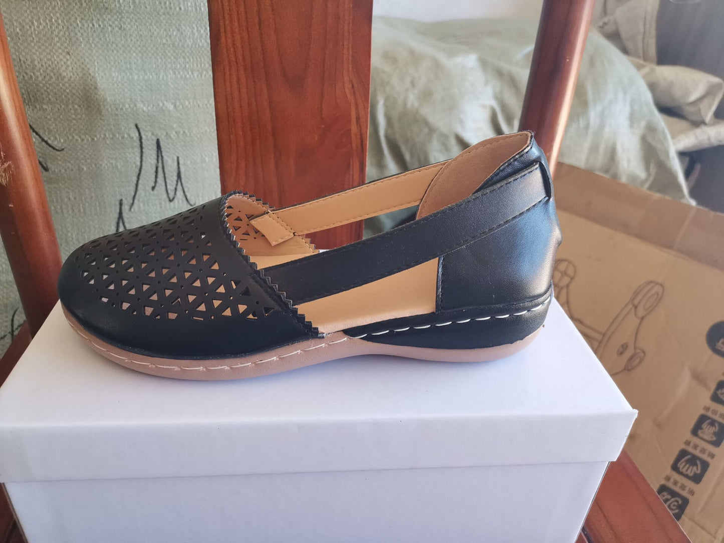 Round Toe Wedge Cross-border Large Size Flat Bottom Women's Sandals - Bests Sale